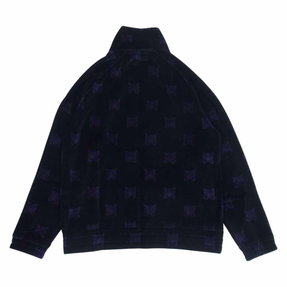 Needles ニードルス 22AW  LQ237 Papillon Velour パピヨン ベロア Track Jacket トラックジャケット ブラック×パープル L【新古品】【未使用】【中古】