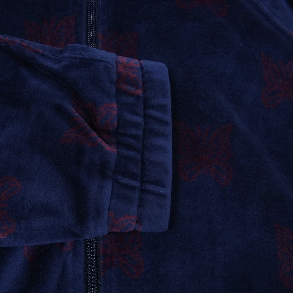 Needles ニードルス 22AW  LQ237 Papillon Velour パピヨン ベロア Track Jacket トラックジャケット ネイビー×ボルドー L【新古品】【未使用】【中古】