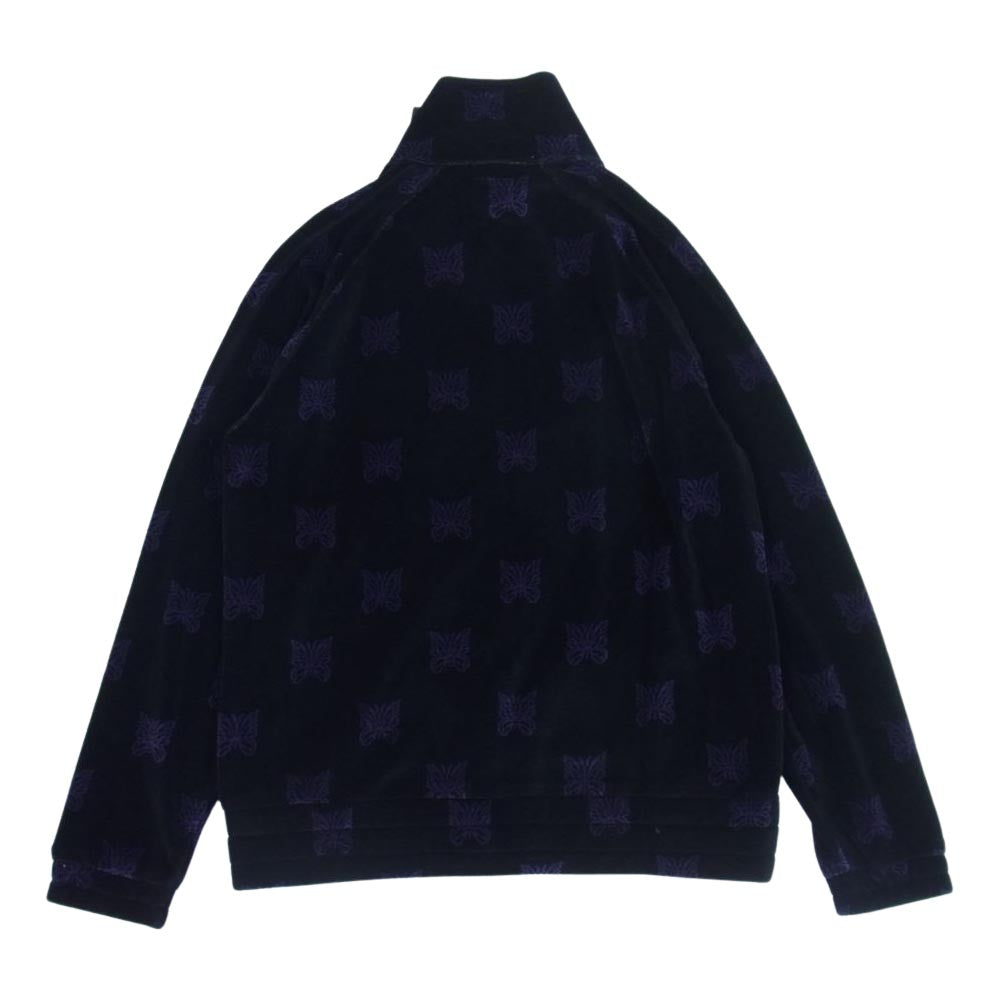 Needles ニードルス 22AW  LQ237 Papillon Velour パピヨン ベロア Track Jacket トラックジャケット ブラック×パープル M【新古品】【未使用】【中古】