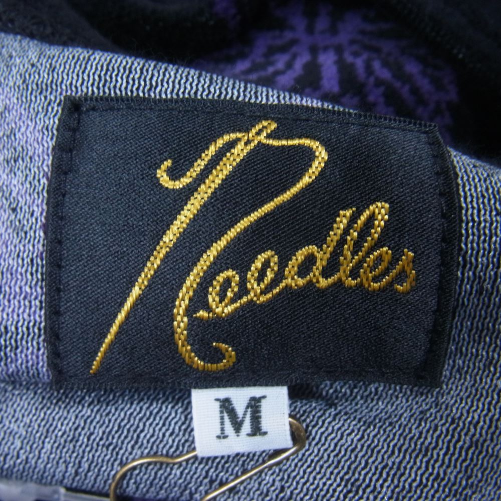 Needles ニードルス 22AW  LQ237 Papillon Velour パピヨン ベロア Track Jacket トラックジャケット ブラック×パープル M【新古品】【未使用】【中古】