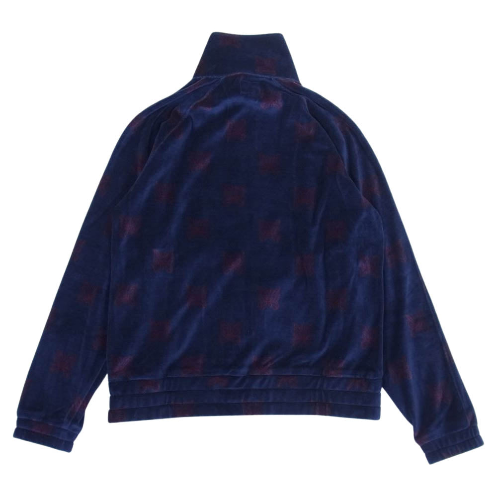 Needles ニードルス 22AW  LQ237 Papillon Velour パピヨン ベロア Track Jacket トラックジャケット ネイビー×ボルドー S【新古品】【未使用】【中古】