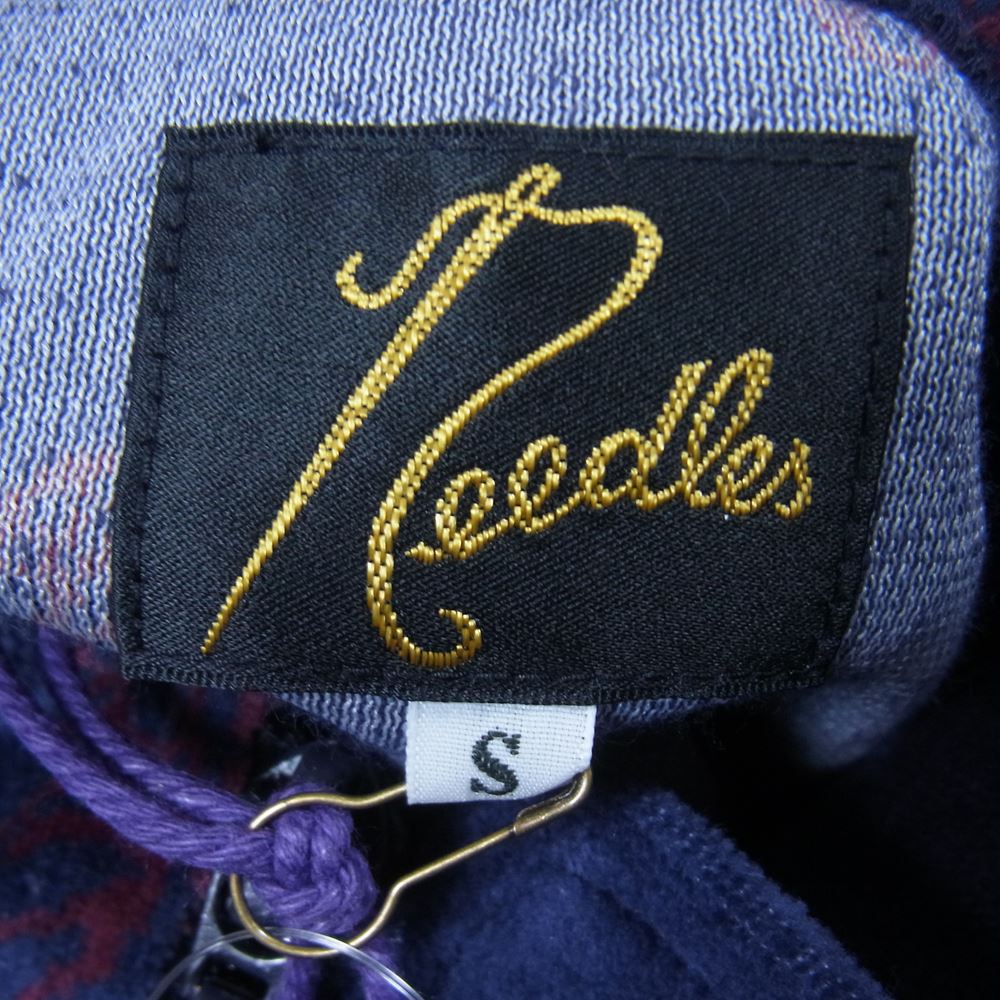 Needles ニードルス 22AW  LQ237 Papillon Velour パピヨン ベロア Track Jacket トラックジャケット ネイビー×ボルドー S【新古品】【未使用】【中古】