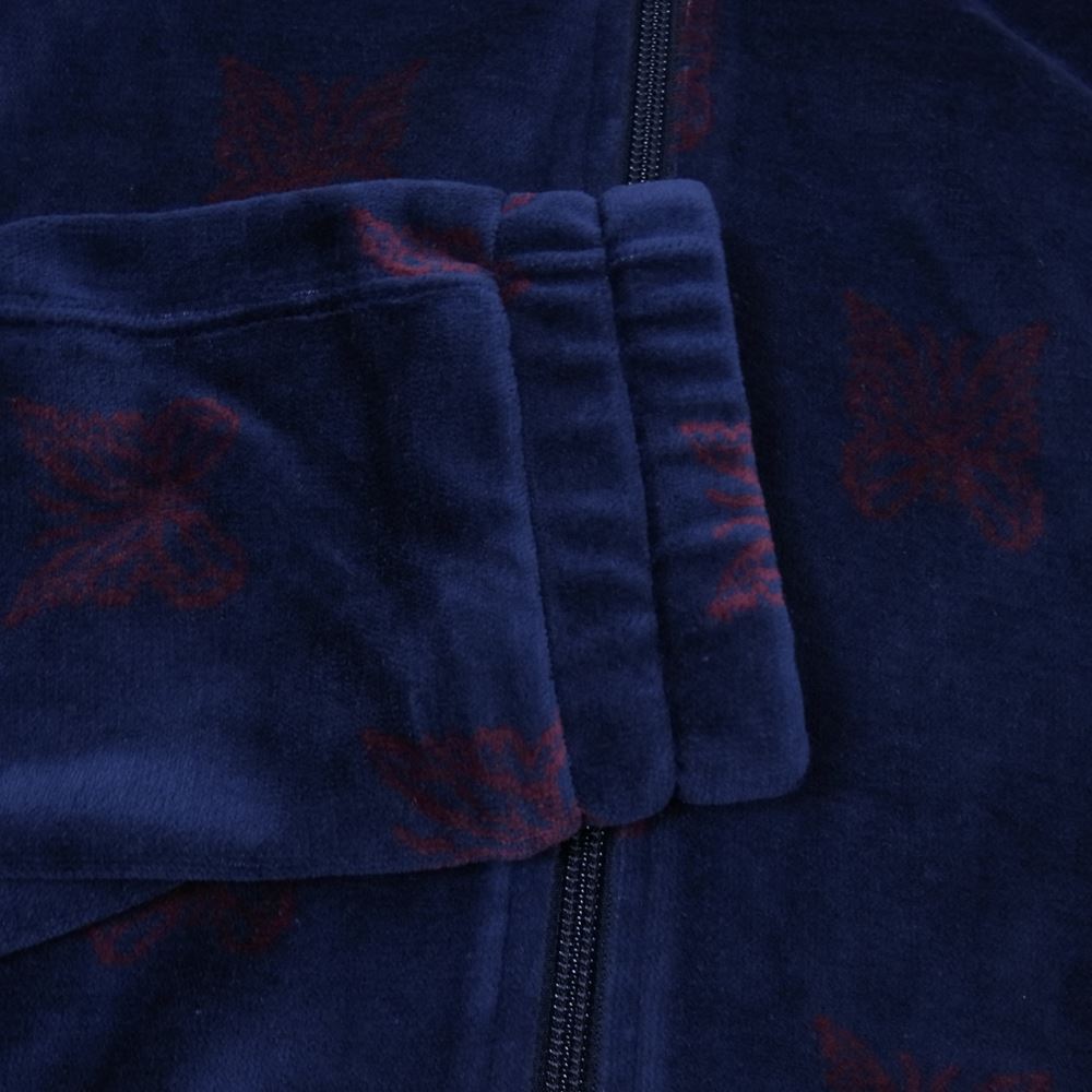 Needles ニードルス 22AW  LQ237 Papillon Velour パピヨン ベロア Track Jacket トラックジャケット ネイビー×ボルドー S【新古品】【未使用】【中古】