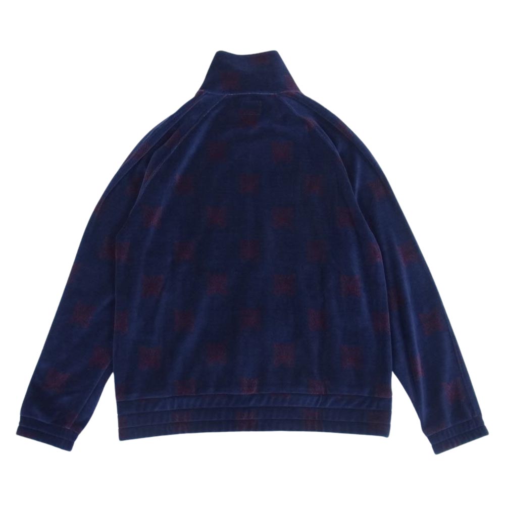 Needles ニードルス 22AW  LQ237 Papillon Velour パピヨン ベロア Track Jacket トラックジャケット ネイビー×ボルドー M【新古品】【未使用】【中古】