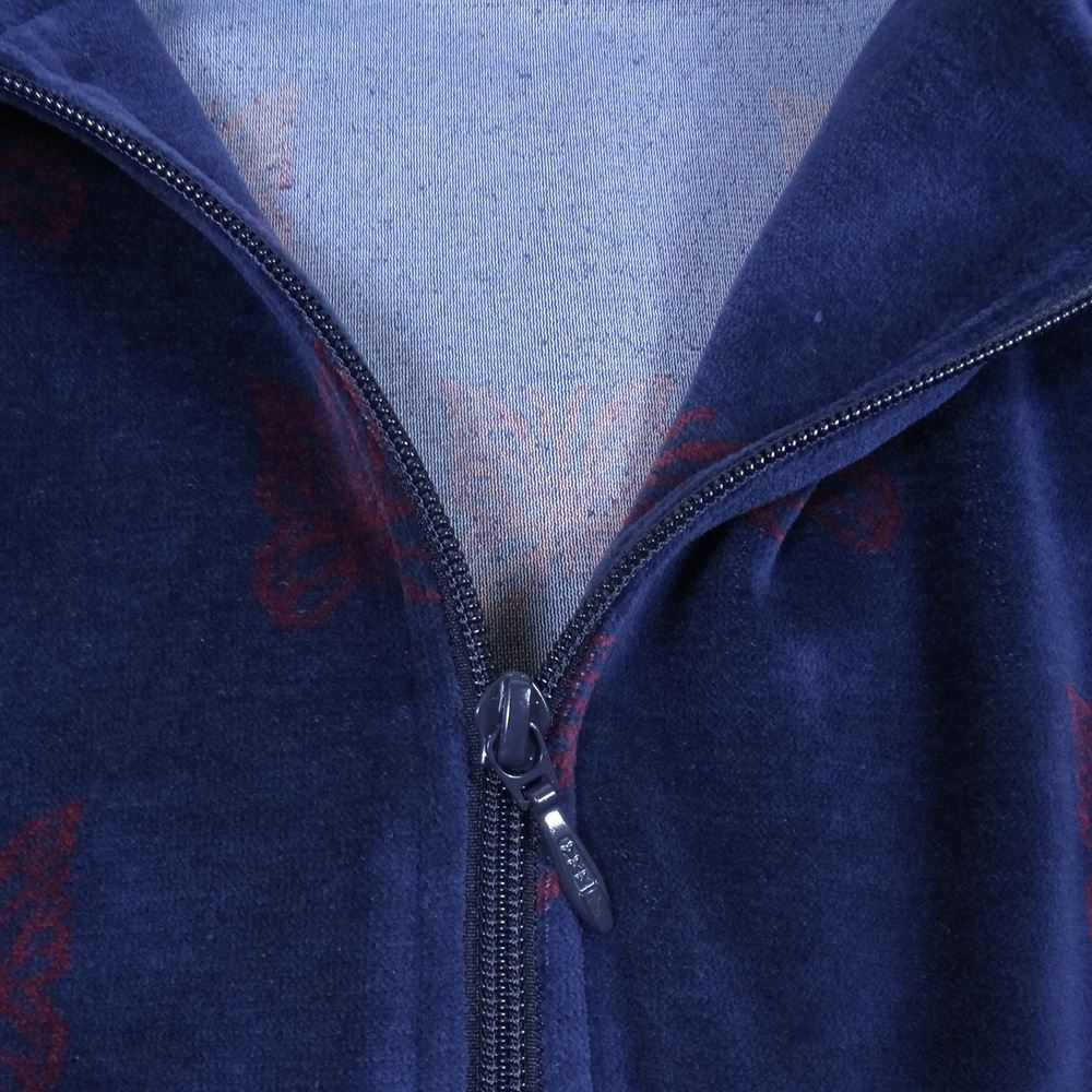 Needles ニードルス 22AW  LQ237 Papillon Velour パピヨン ベロア Track Jacket トラックジャケット ネイビー×ボルドー M【新古品】【未使用】【中古】