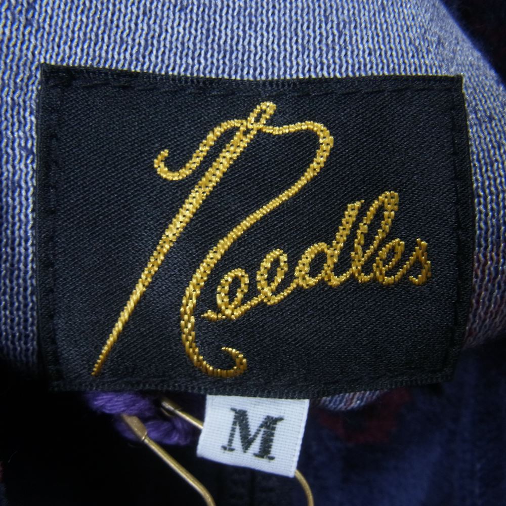 Needles ニードルス 22AW  LQ237 Papillon Velour パピヨン ベロア Track Jacket トラックジャケット ネイビー×ボルドー M【新古品】【未使用】【中古】