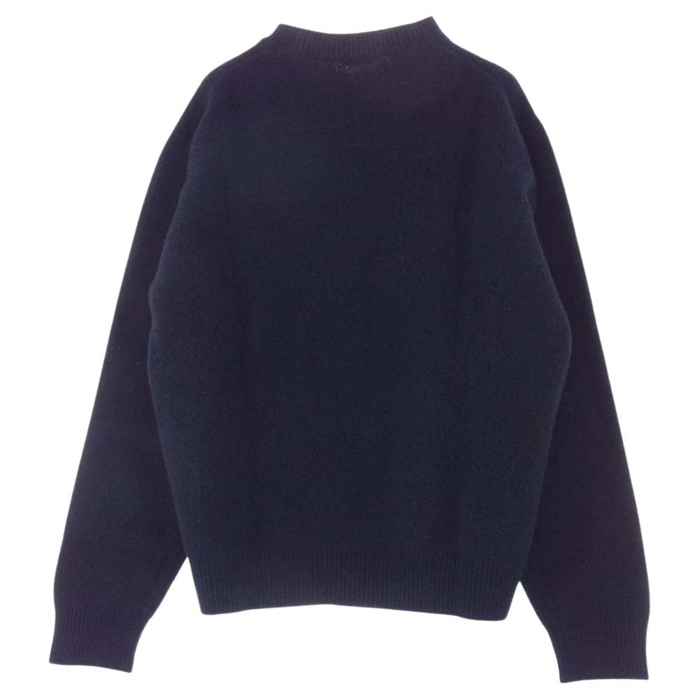COMOLI コモリ 21AW U03-06004 ラムズウール クルーネックニット ダークネイビー系 3【中古】