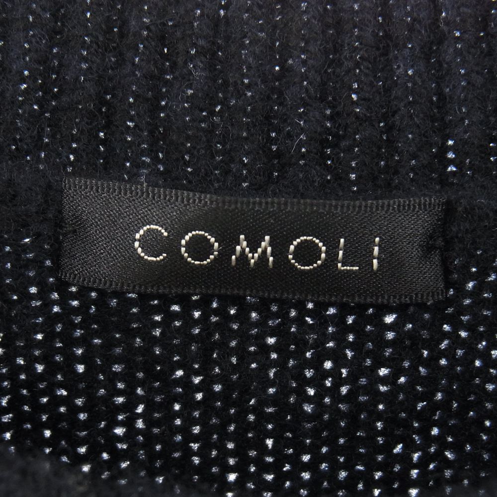 COMOLI コモリ 21AW U03-06004 ラムズウール クルーネックニット ダークネイビー系 3【中古】