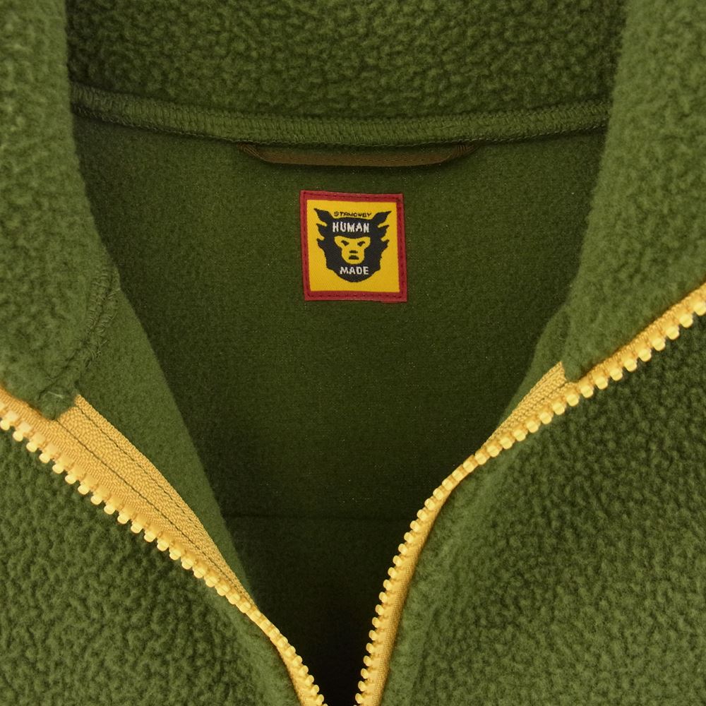 HUMAN MADE ヒューマンメイド HM22JK016 fleece jacket フリース ジャケット グリーン系 S【中古】
