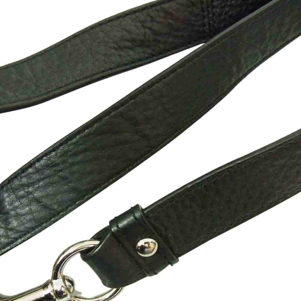 COACH コーチ F19723  レザー チェーン ショルダー バッグ ブラック系【中古】