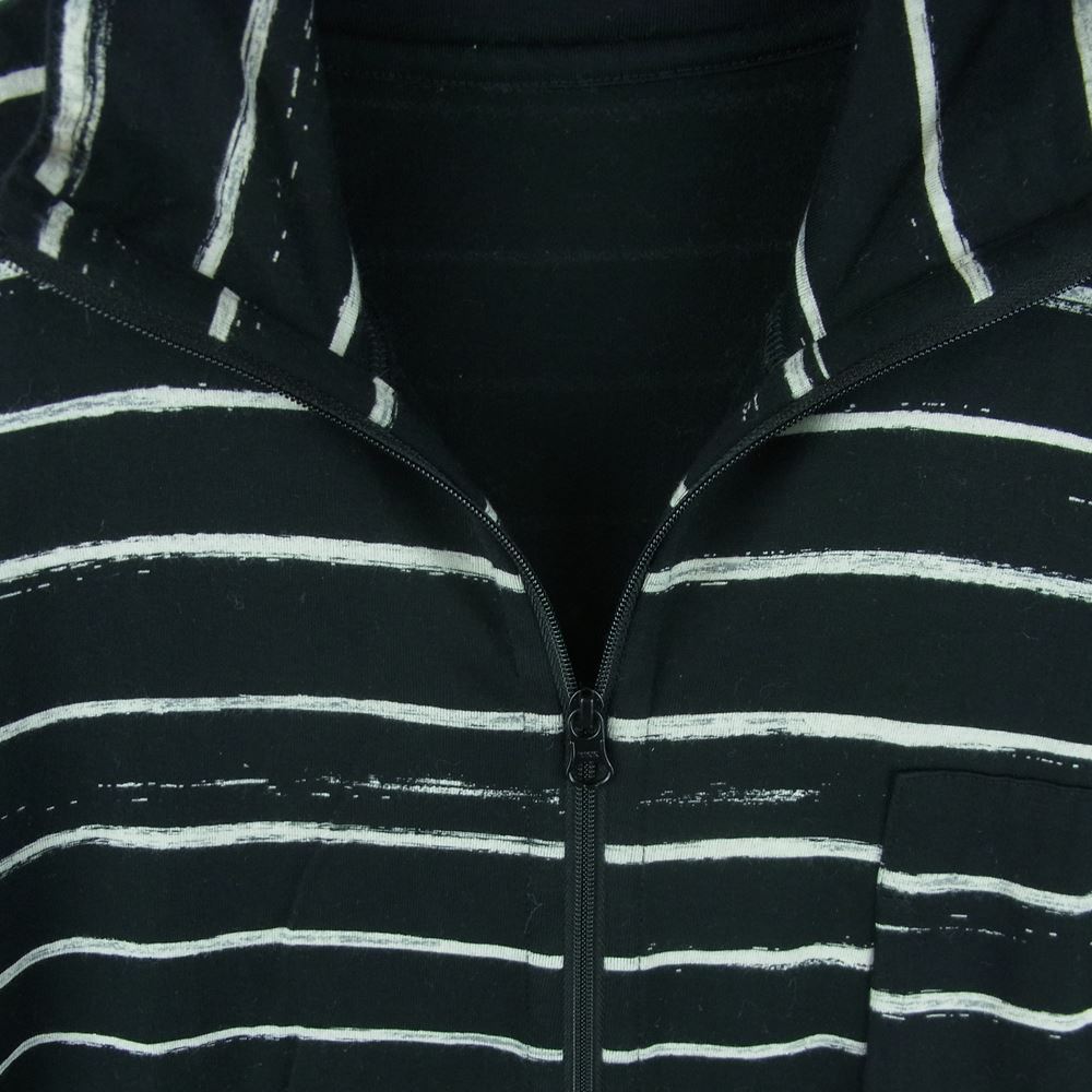 PORTER CLASSIC ポータークラシック ARTIST BORDER ZIP UP TURTLENECK アーティスト ボーダー ジップアップ タートルネック ジャケット ブラック系 ホワイト系 XL【中古】