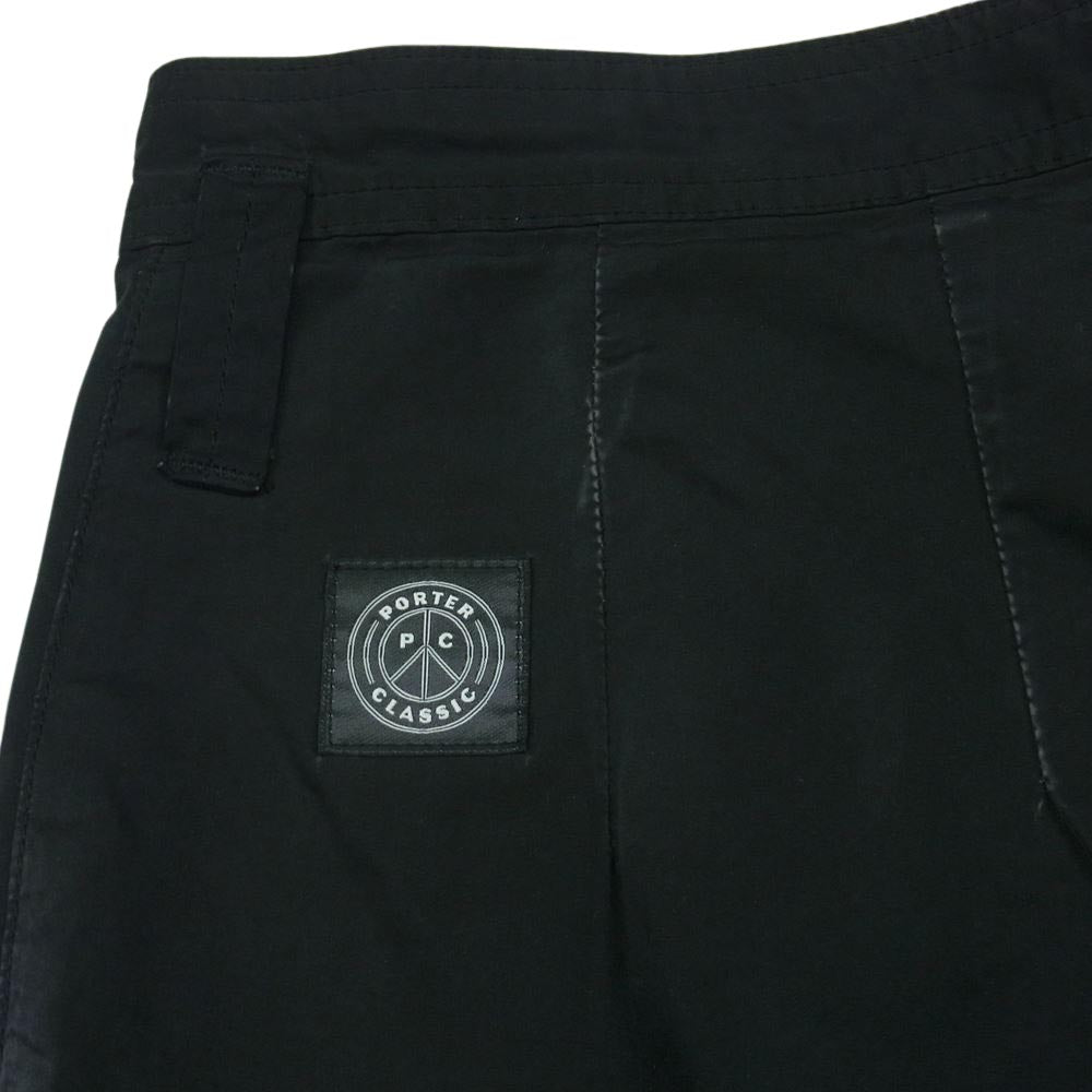 PORTER CLASSIC ポータークラシック WEATHER PANTS ウェザー パンツ ポリエステル ナイロン 日本製 ブラック系 L【中古】