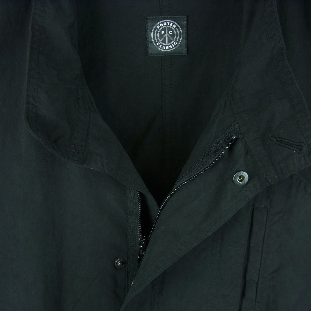 PORTER CLASSIC ポータークラシック WEATHER MILITARY COAT ウェザー ミリタリー コート ブラック系 3【中古】
