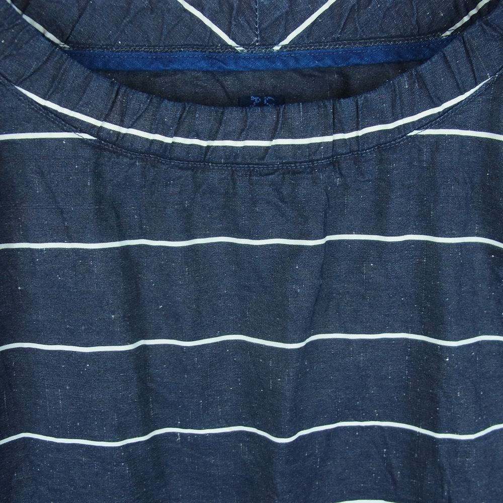 PORTER CLASSIC ポータークラシック FISHERMAN'S LINEN SMOCK SHIRT フィッシャーマンズ リネン スモック Tシャツ ダークネイビー系 3【中古】