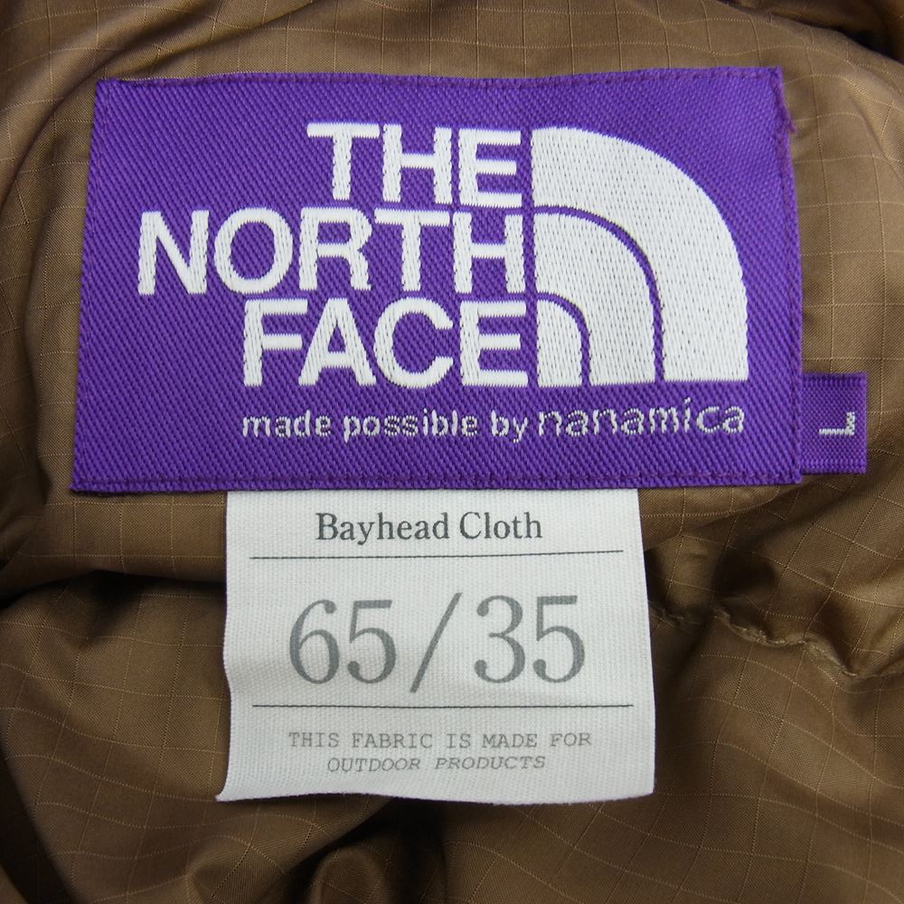 THE NORTH FACE ノースフェイス ND2068N PURPLE LABEL 65/35 Mountain Short Down Parka パープルレーベル  マウンテン ショート ダウン ジャケット トープ L【新古品】【未使用】【中古】