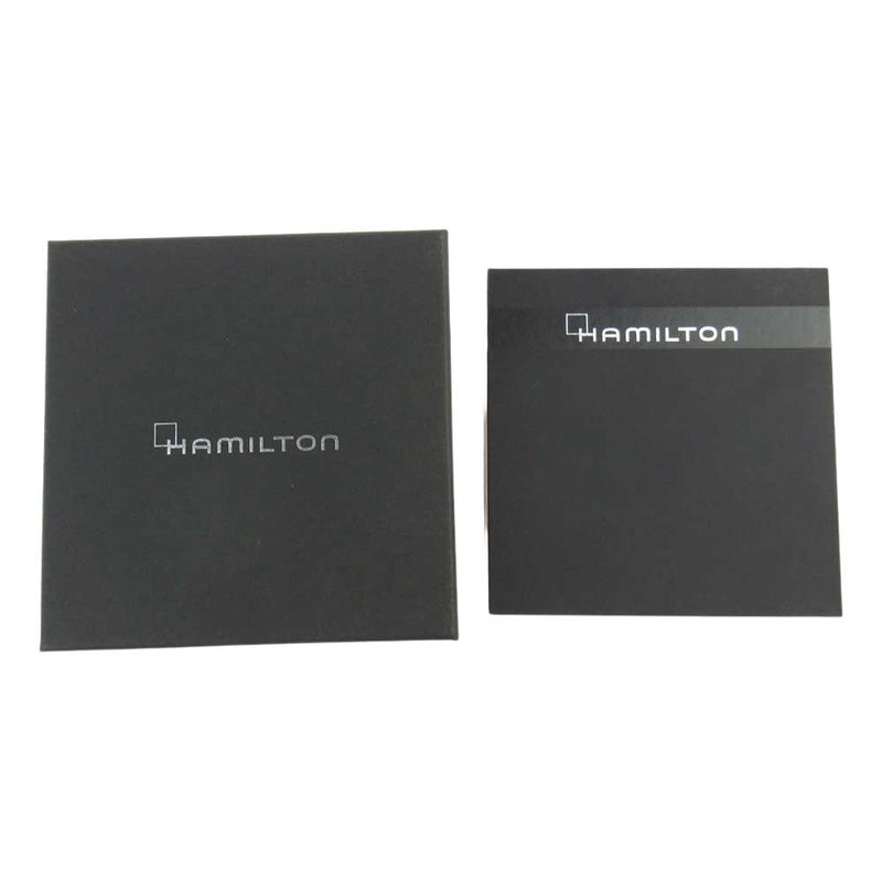 HAMILTON ハミルトン H405150 レイルロード レザーベルト 自動巻き オートマチック 腕時計 シルバー系【中古】