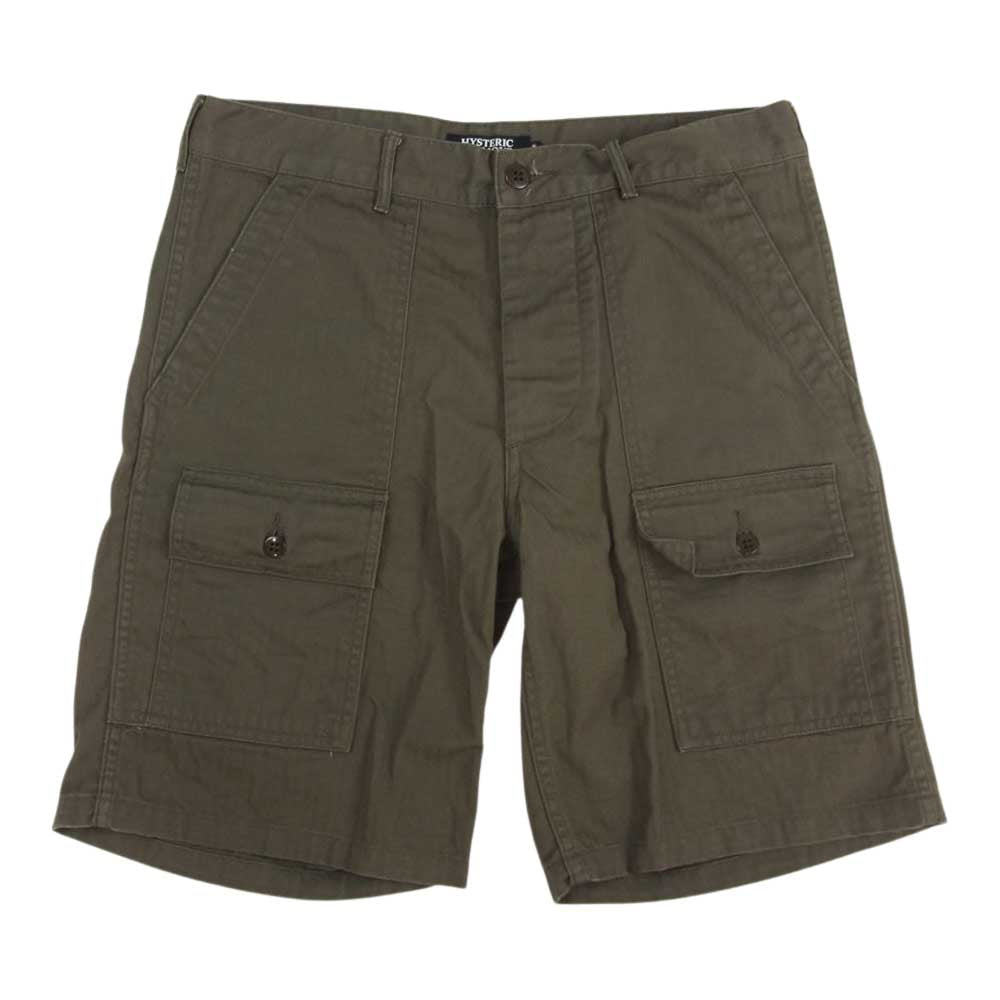 HYSTERIC GLAMOUR ヒステリックグラマー 4AM-0631 カーゴ ショーツ ハーフパンツ カーキ系 S【中古】