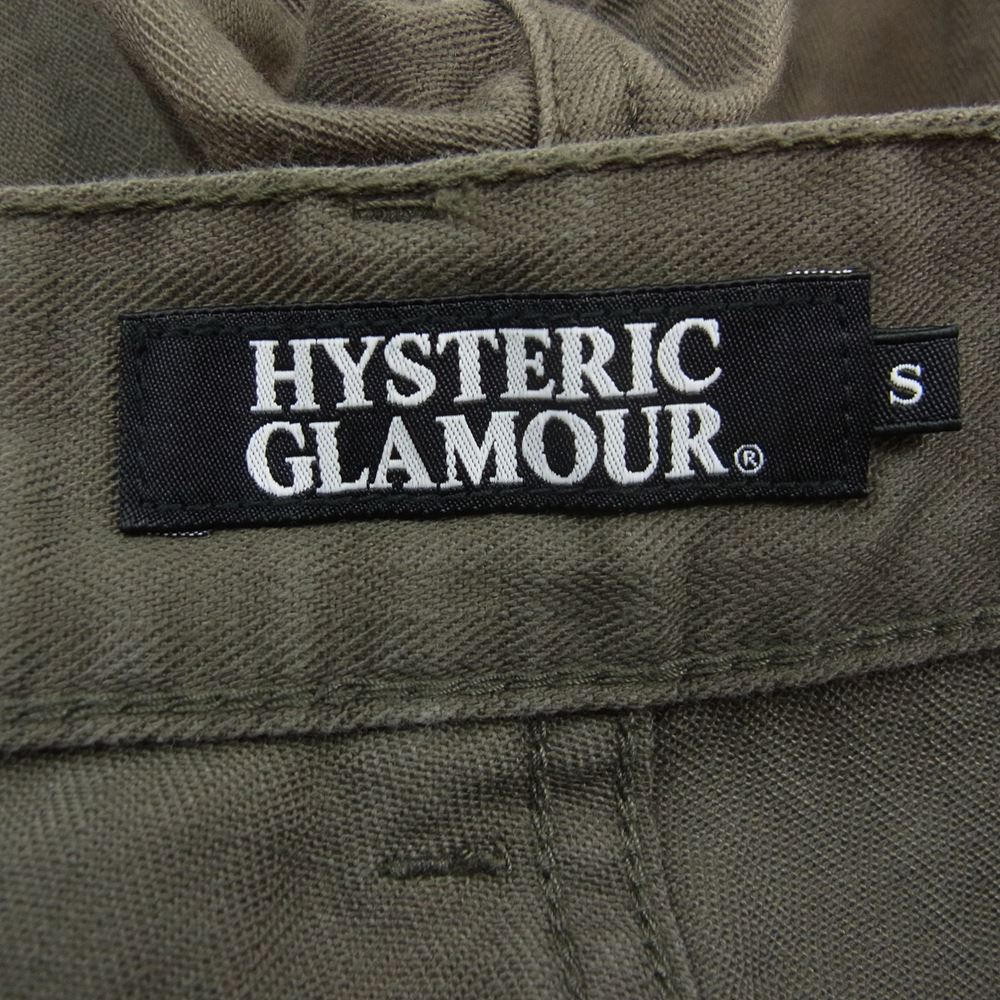 HYSTERIC GLAMOUR ヒステリックグラマー 4AM-0631 カーゴ ショーツ ハーフパンツ カーキ系 S【中古】