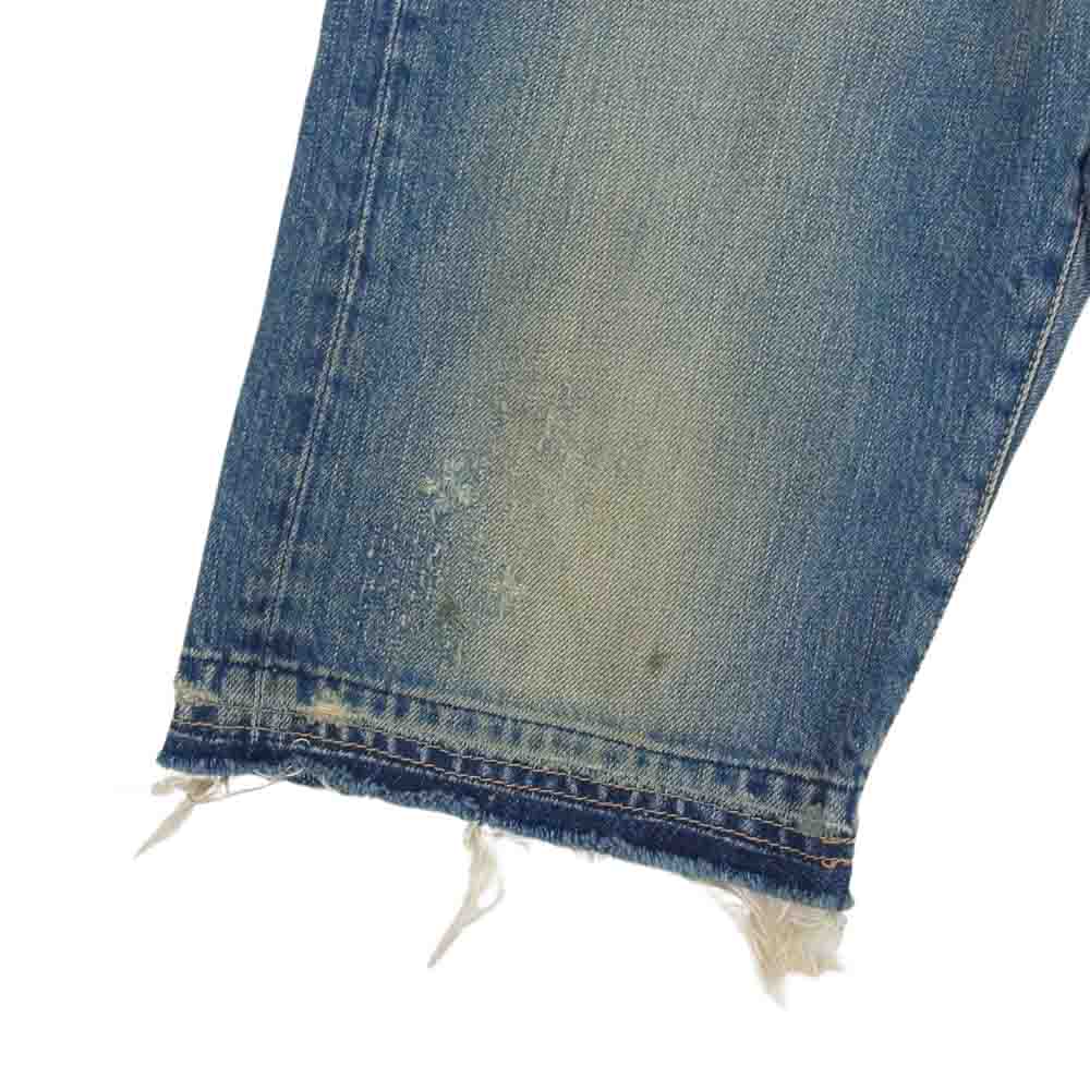 HYSTERIC GLAMOUR ヒステリックグラマー 4AM-0542 ダメージ加工 デニム ショーツ インディゴブルー系 30【中古】