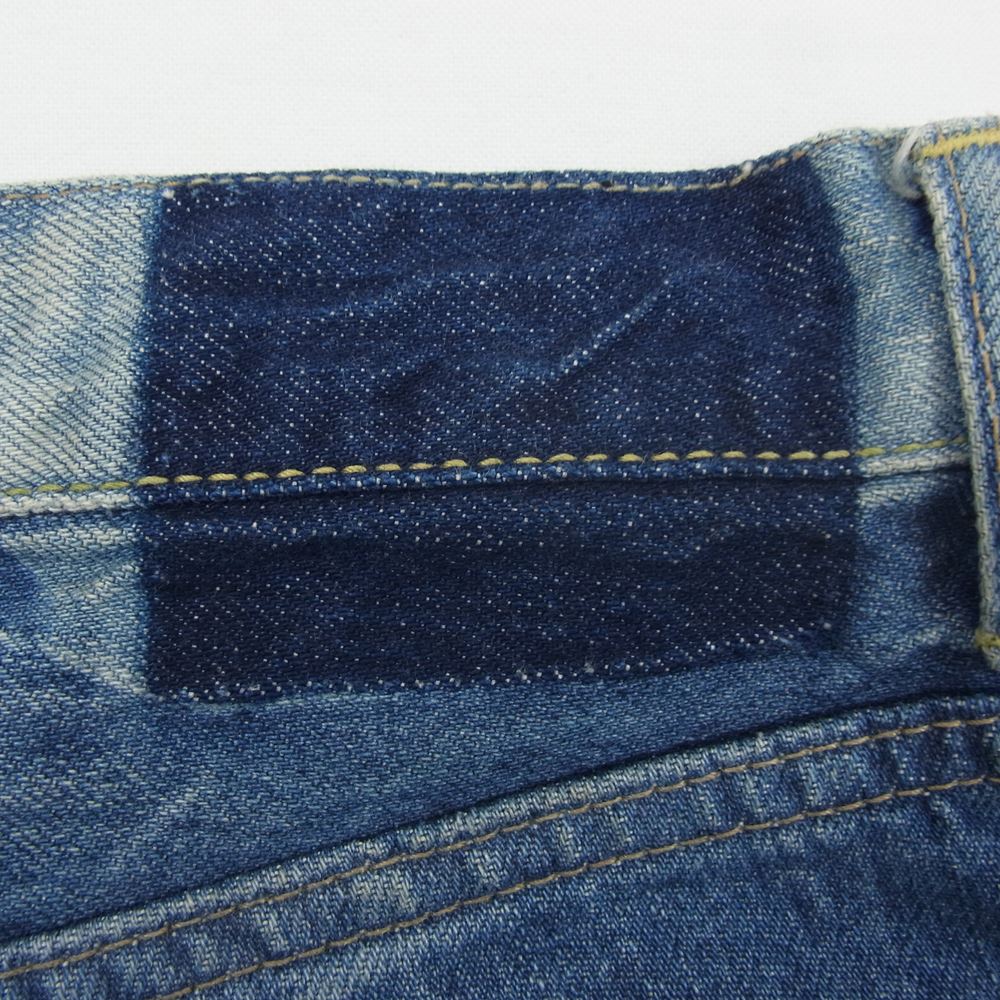 HYSTERIC GLAMOUR ヒステリックグラマー 4AP-2911 ブーツカット カットオフ ダメージ加工 スタッズ デニムパンツ インディゴブルー系 28【中古】