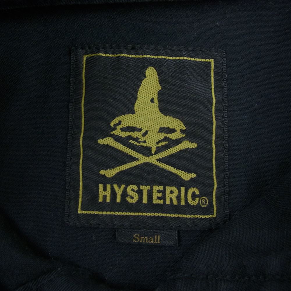 HYSTERIC GLAMOUR ヒステリックグラマー 0201AH01 DESIGNED TO KILL 刺繍 M-65 ミリタリー シャツ ブラック ブラック系 S【中古】
