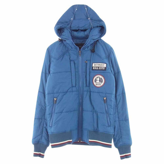 HYSTERIC GLAMOUR ヒステリックグラマー 4AB-1512 ガールワッペン プリマロフト ダウンジャケット インディゴブルー系 S【中古】