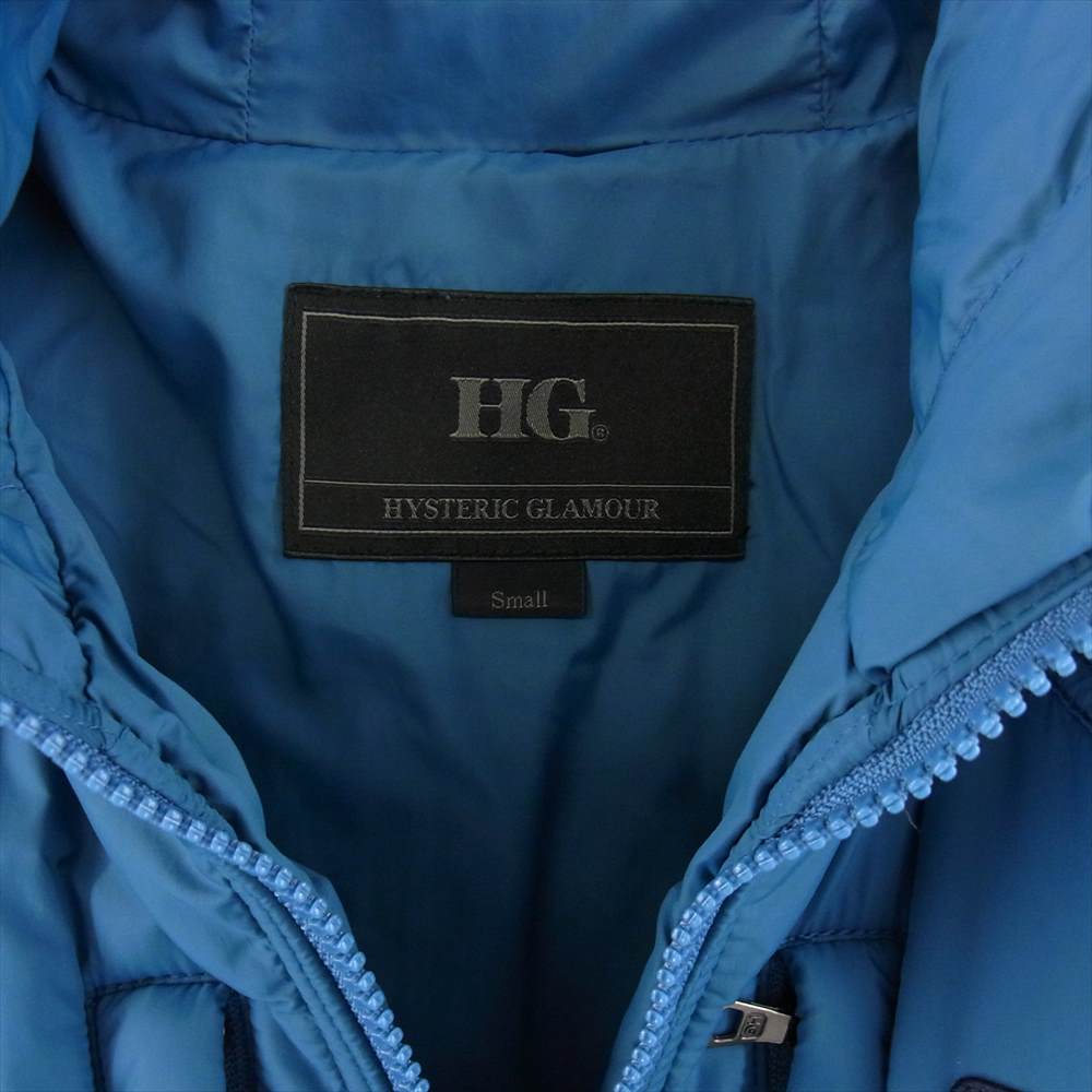 HYSTERIC GLAMOUR ヒステリックグラマー 4AB-1512 ガールワッペン プリマロフト ダウンジャケット インディゴブルー系 S【中古】