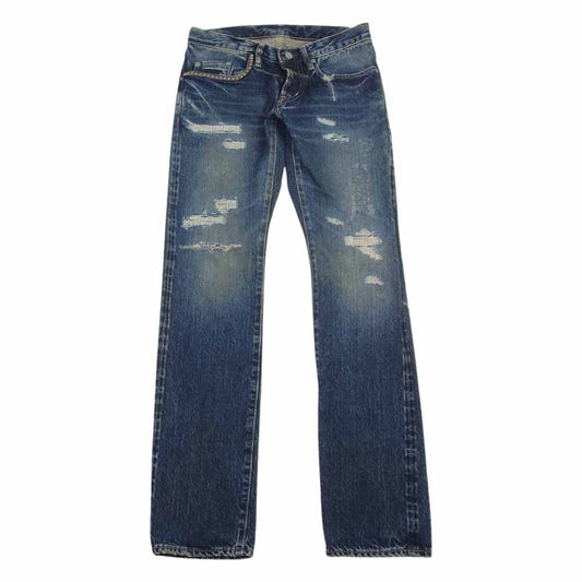 HYSTERIC GLAMOUR ヒステリックグラマー 0214AP08 VR加工 スタッズ デニム パンツ インディゴブルー系 28【中古】