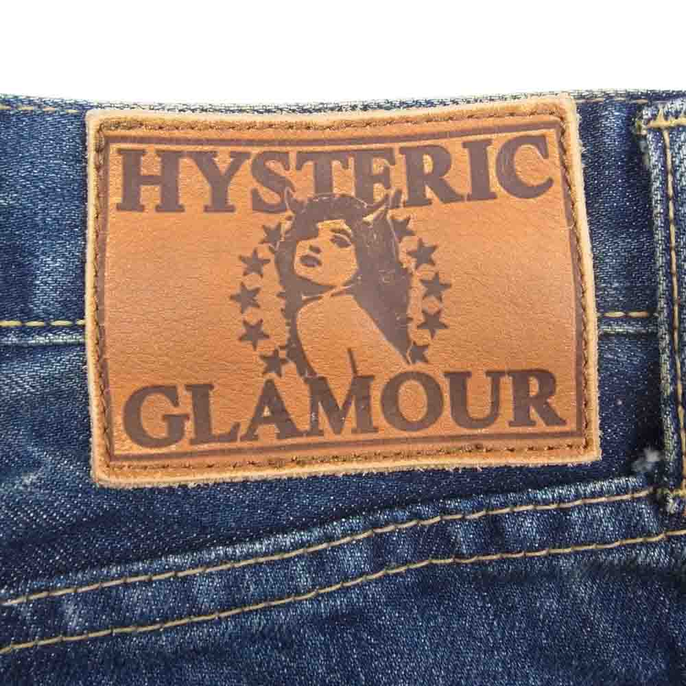 HYSTERIC GLAMOUR ヒステリックグラマー 4AP-2581 ROCK'N ROLL IS KILLING ME プリント スタッズデニム インディゴブルー系 28【中古】