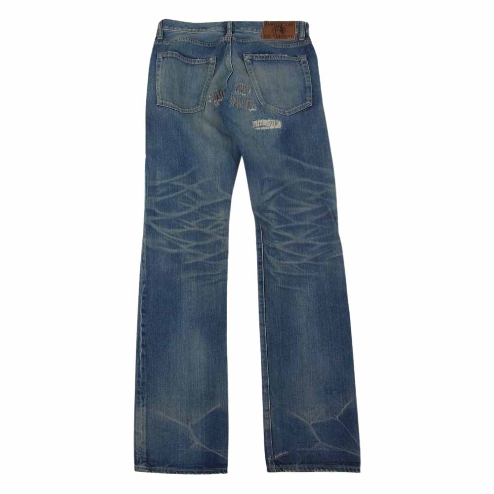 HYSTERIC GLAMOUR ヒステリックグラマー 0211AP08 RSP加工 ストレート デニムパンツ インディゴブルー系 28【中古】