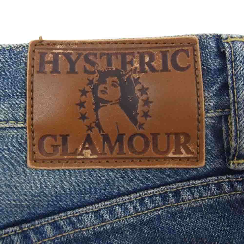 HYSTERIC GLAMOUR ヒステリックグラマー 0211AP08 RSP加工 ストレート デニムパンツ インディゴブルー系 28【中古】