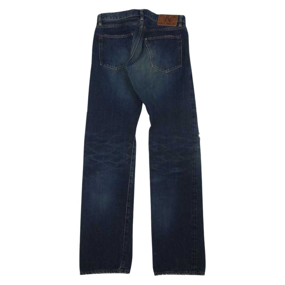 HYSTERIC GLAMOUR ヒステリックグラマー 10AW 0204AP10 野口強 REAL WRINKLE CLASH 加工 スタッズ デニム インディゴブルー系 28【中古】