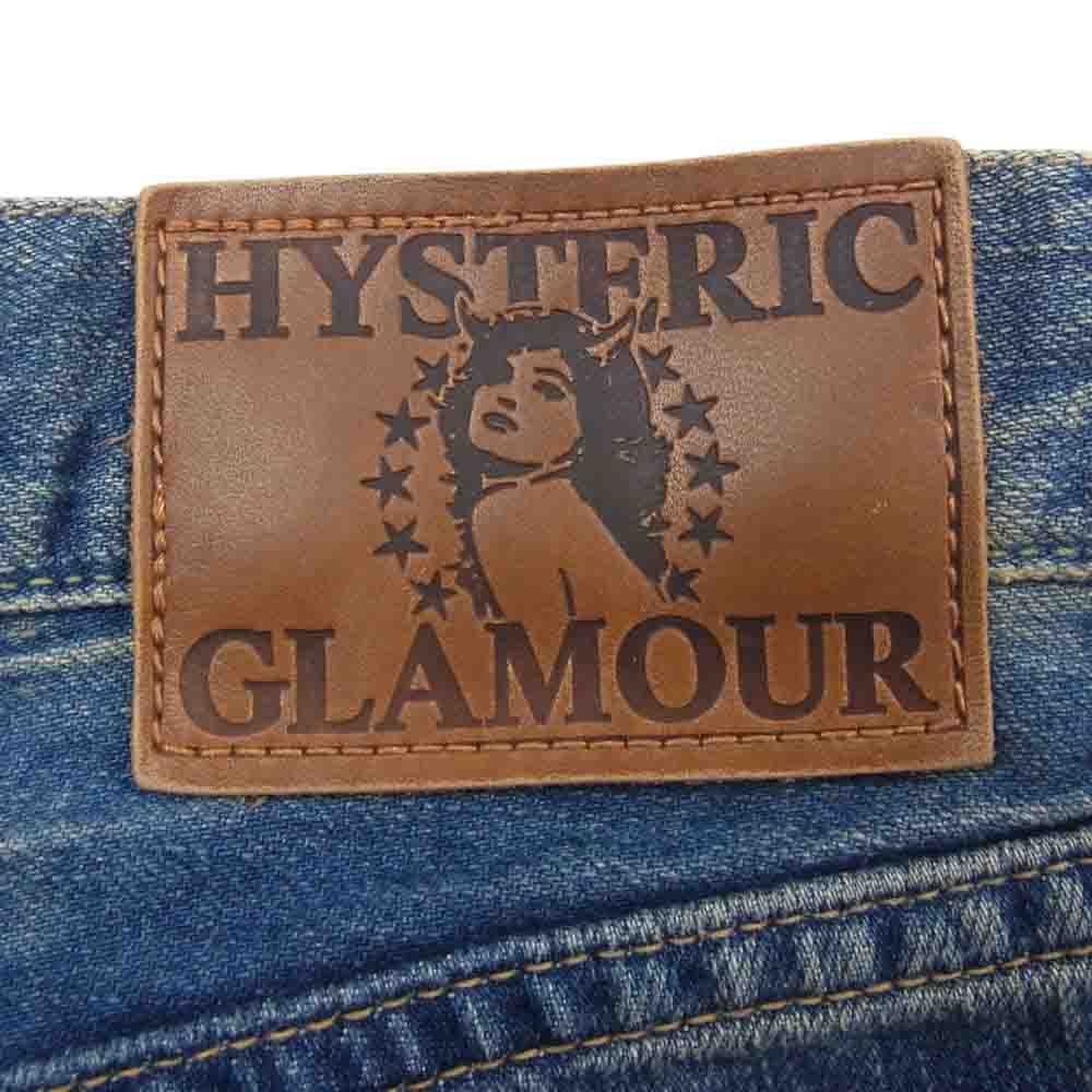 HYSTERIC GLAMOUR ヒステリックグラマー 0201AP09 SP加工 スクラッチ リメイク ストレート デニム パンツ  インディゴブルー系 28【中古】