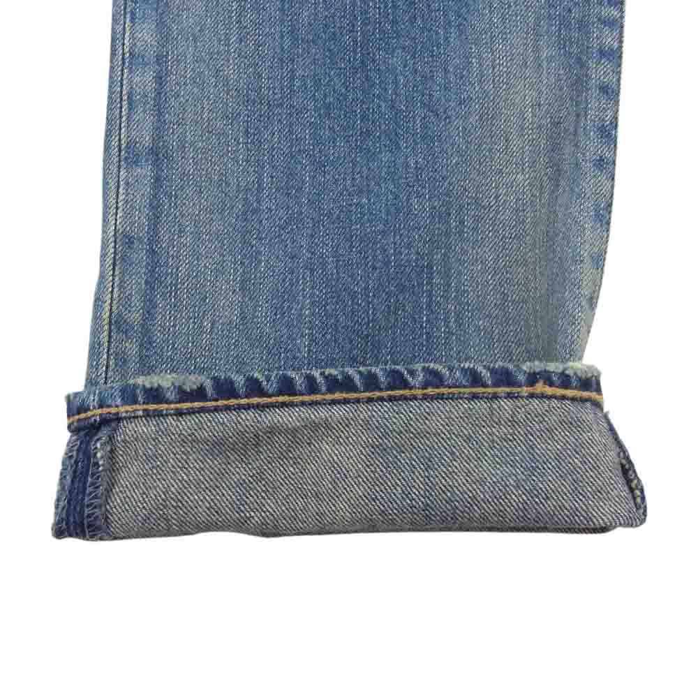 HYSTERIC GLAMOUR ヒステリックグラマー 0201AP09 SP加工 スクラッチ リメイク ストレート デニム パンツ  インディゴブルー系 28【中古】