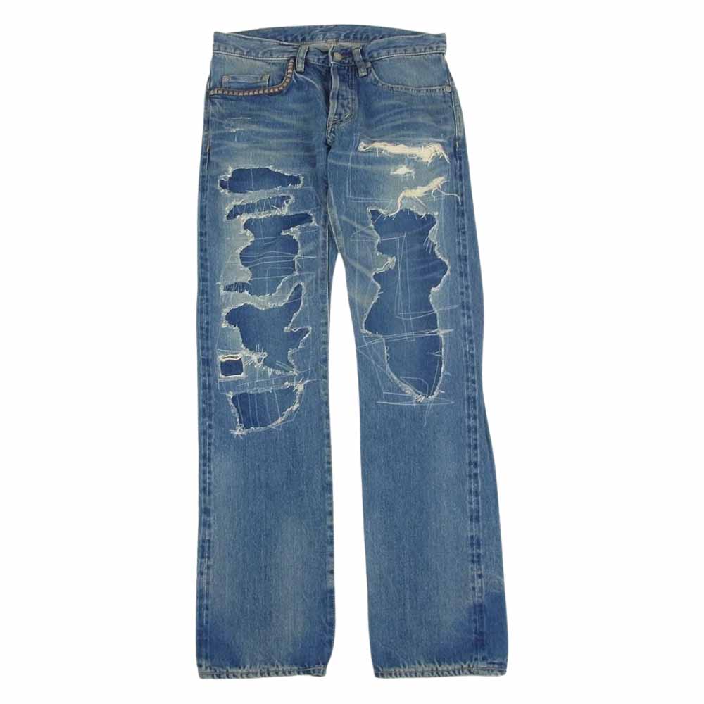 HYSTERIC GLAMOUR ヒステリックグラマー 0213AP09 UPR加工 ストレート デニムパンツ インディゴブルー系 28【中古】