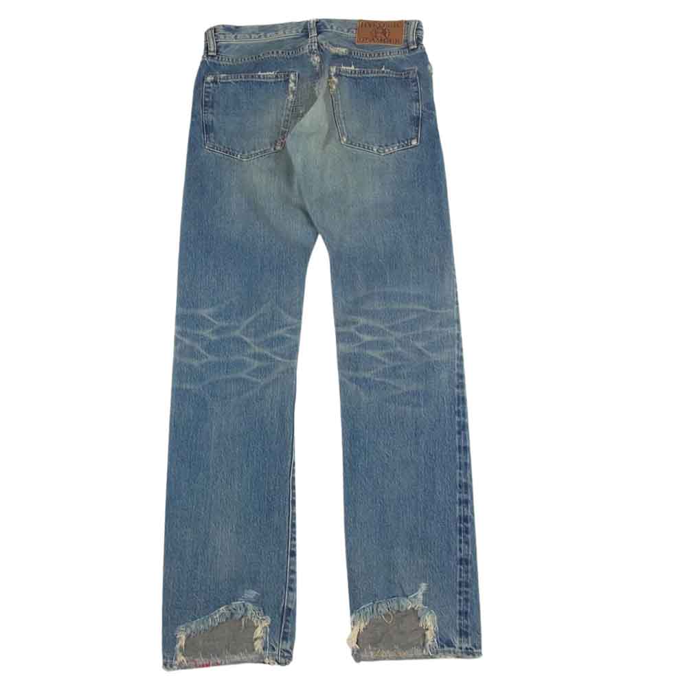 HYSTERIC GLAMOUR ヒステリックグラマー 0203AP10 HSR加工 クラッシュ リペア ダメージ デニム パンツ インディゴブルー系 28【中古】