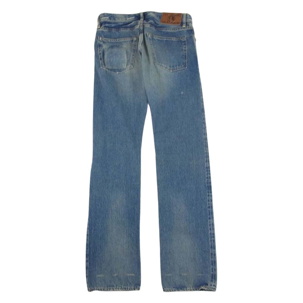 HYSTERIC GLAMOUR ヒステリックグラマー 0214AP06 SP加工 MULTI ガール プリント スタッズ デニム パンツ インディゴブルー系 28【中古】