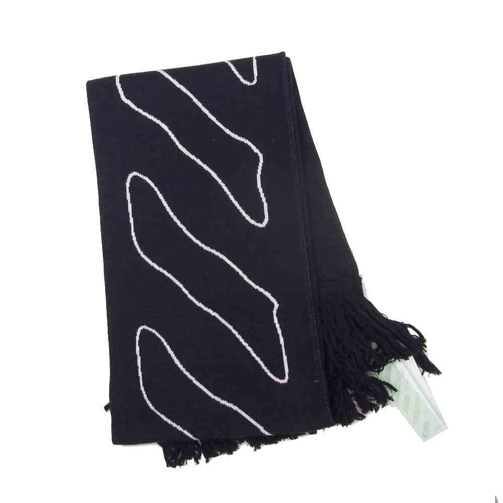OFF-WHITE オフホワイト OMMA001F194070111001 ABSTRACT ARROWS マフラー ブラック系【中古】
