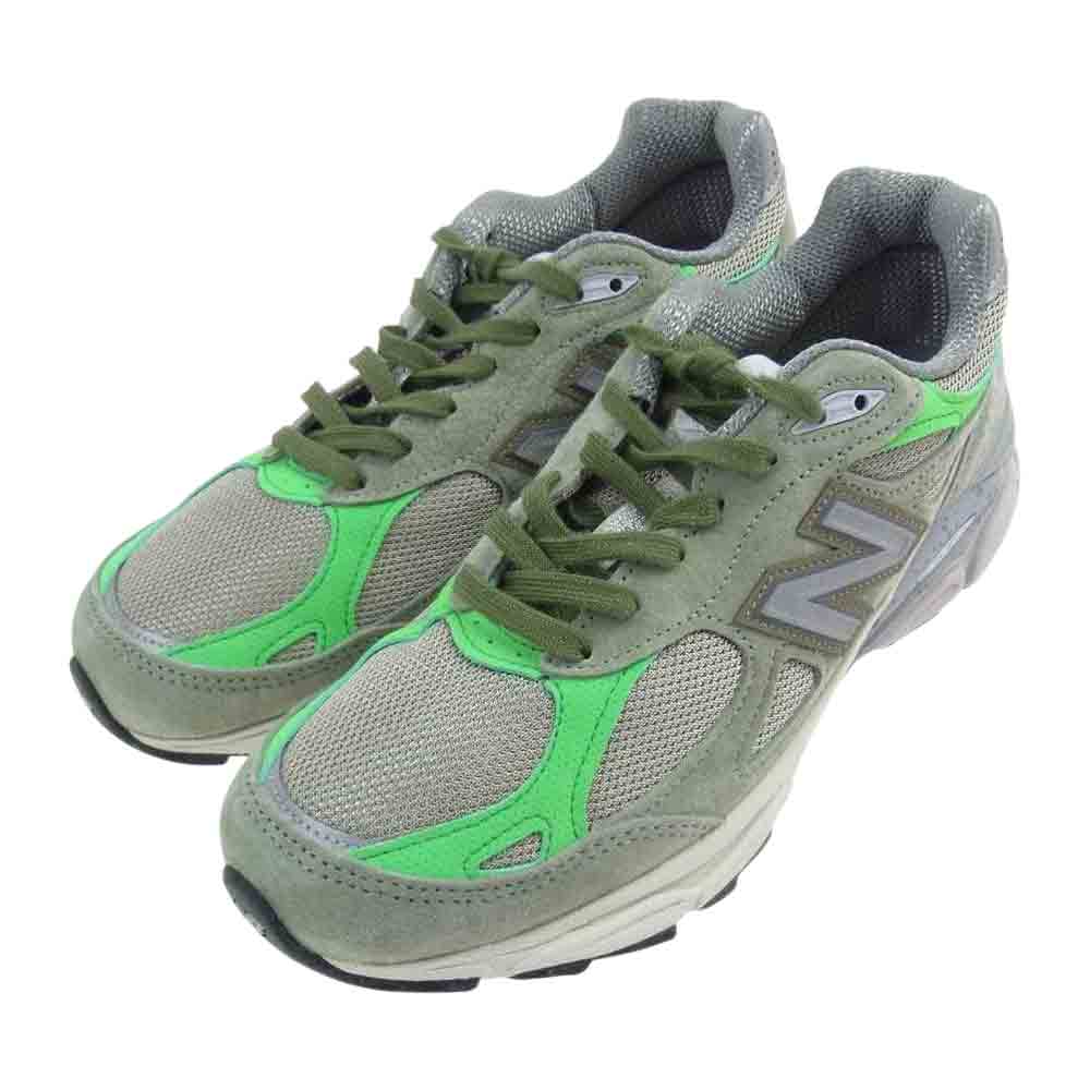 NEW BALANCE ニューバランス M990PP3 × Patta パタ 990v3 スニーカー グレー系 グリーン系 25.5cm【極上美品】【中古】