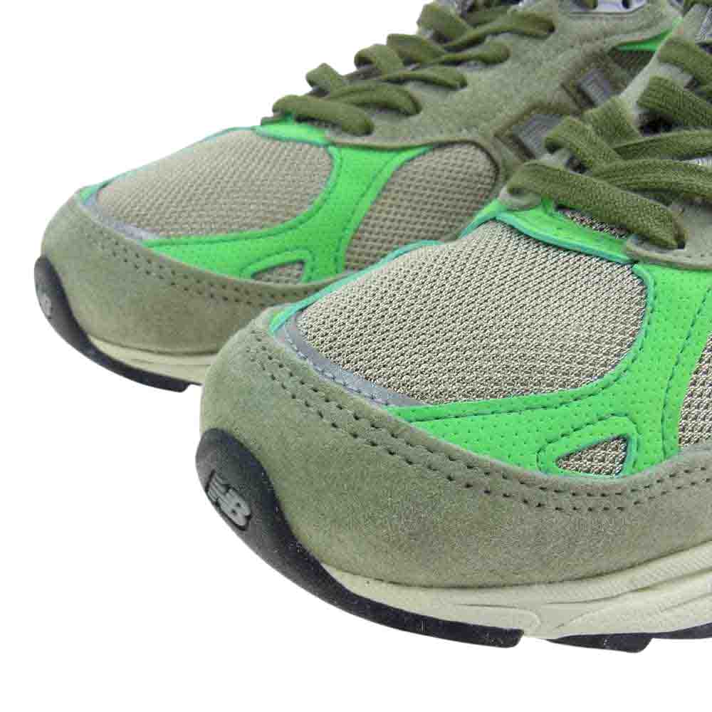 NEW BALANCE ニューバランス M990PP3 × Patta パタ 990v3 スニーカー グレー系 グリーン系 25.5cm【極上美品】【中古】