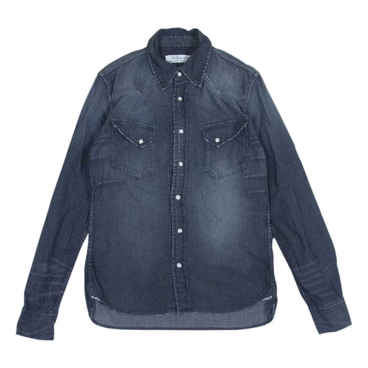 REMI RELIEF レミレリーフ ウエスタン デニムシャツ ブラック系 M【中古】