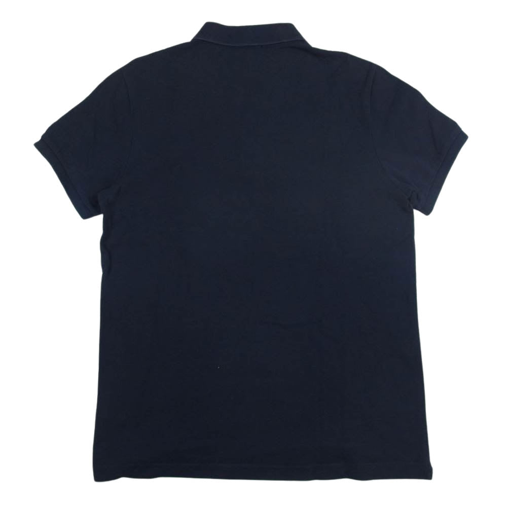 MONCLER モンクレール 国内正規品 MAGLIA POLO MANICA CORTA マグリア ロゴワッペン 半袖 ポロシャツ ネイビー×ホワイト ダークネイビー系 S【中古】