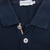 MONCLER モンクレール 国内正規品 MAGLIA POLO MANICA CORTA マグリア ロゴワッペン 半袖 ポロシャツ ネイビー×ホワイト ダークネイビー系 S【中古】