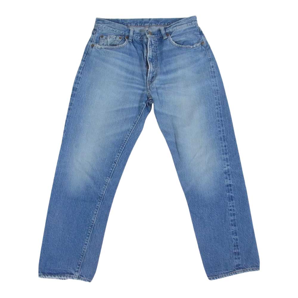 WAREHOUSE ウエアハウス 1105 2ND-HAND USED WASH ウォッシュ加工 5ポケット ジップフライ デニムパンツ ジーンズ インディゴブルー系 32【中古】