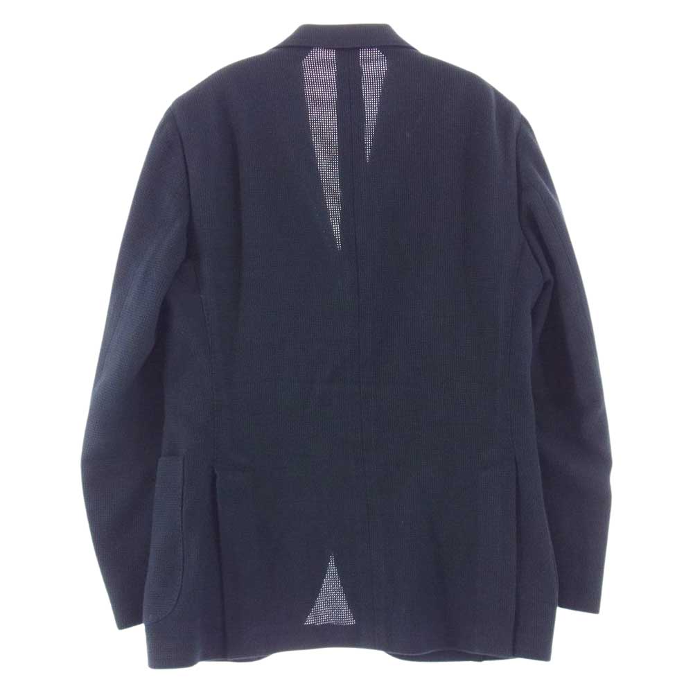 LARDINI ラルディーニ イタリア製 3B ブートニエール コットン ニット テーラードジャケット ダークネイビー系 44【中古】