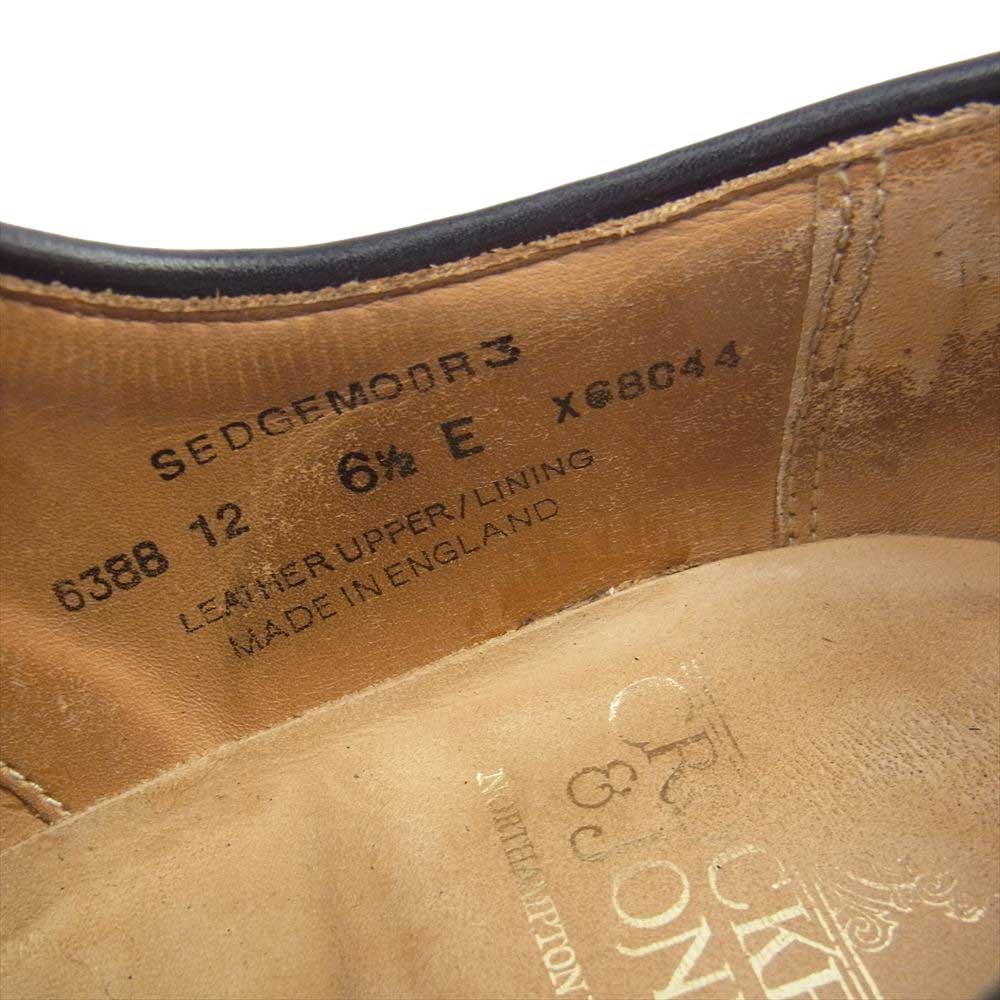 CROCKETT&JONES クロケットアンドジョーンズ 6388 SEDGEMOOR 3 セッジムーア プレーントゥ シューズ ブラック系 6 1/2 E【中古】