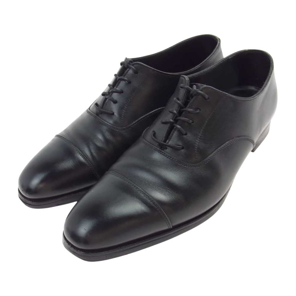 CROCKETT&JONES クロケットアンドジョーンズ 9447 AUDLEY オードリー BLACK CALF カーフレザー プレーントゥ シューズ ブラック系 6E【中古】