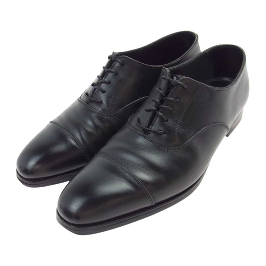 CROCKETT&JONES クロケットアンドジョーンズ 9447 AUDLEY オードリー BLACK CALF カーフレザー プレーントゥ シューズ ブラック系 6E【中古】