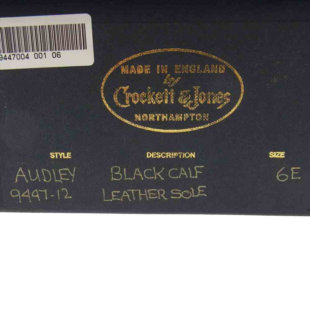 CROCKETT&JONES クロケットアンドジョーンズ 9447 AUDLEY オードリー BLACK CALF カーフレザー プレーントゥ シューズ ブラック系 6E【中古】