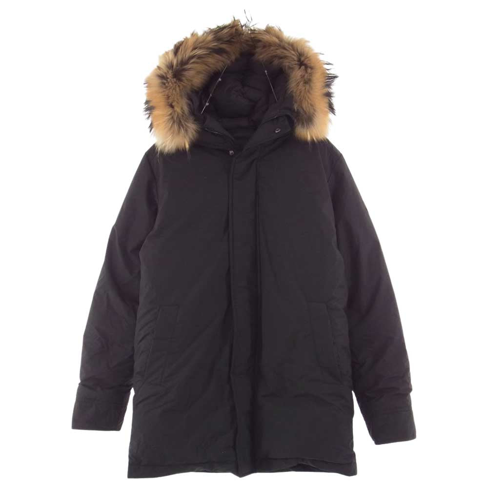 Pyrenex ピレネックス HMM054 BEAMS ビームス 別注 ANNECY MAT アヌシーマット ファーフード付 ダウンジャケット ブラック系 L【中古】